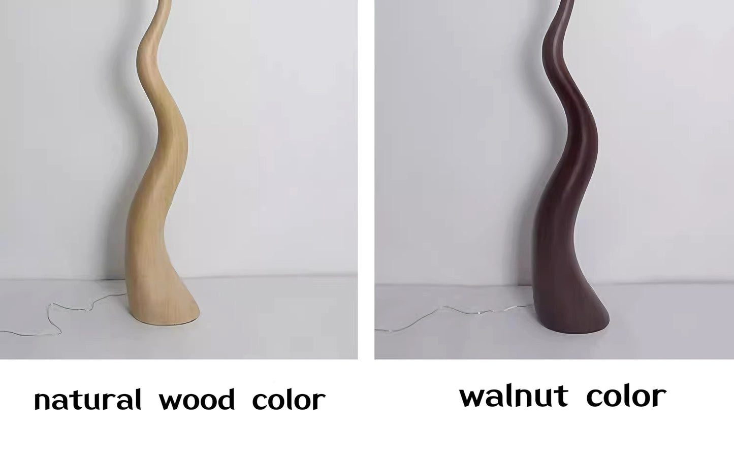 Mode Floor Lamp Handmade Wood-Shade Walnut Living Room Bedroom