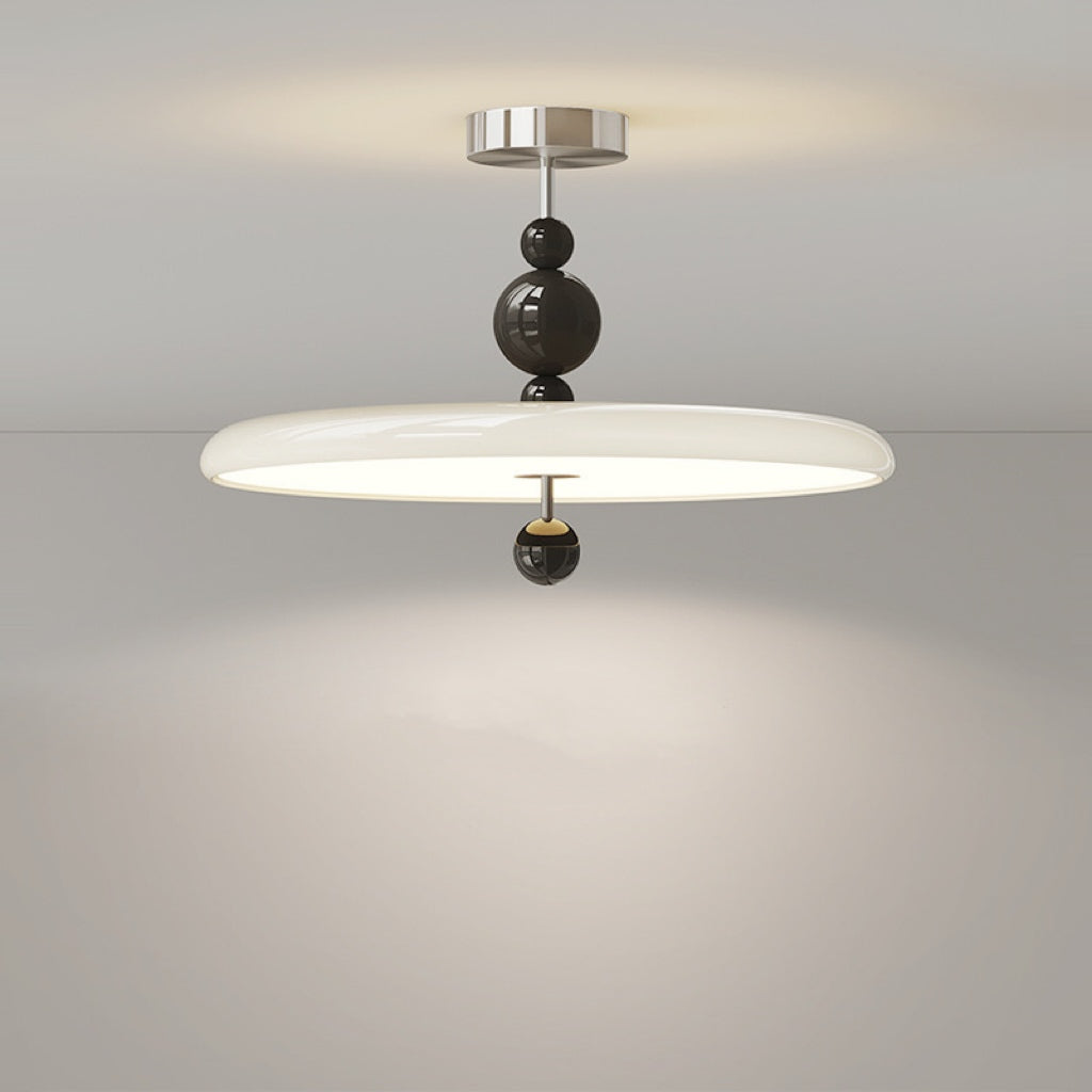 Zephyra Ceiling Light Wabi-Sabi Modern Walnut Cream Bedroom