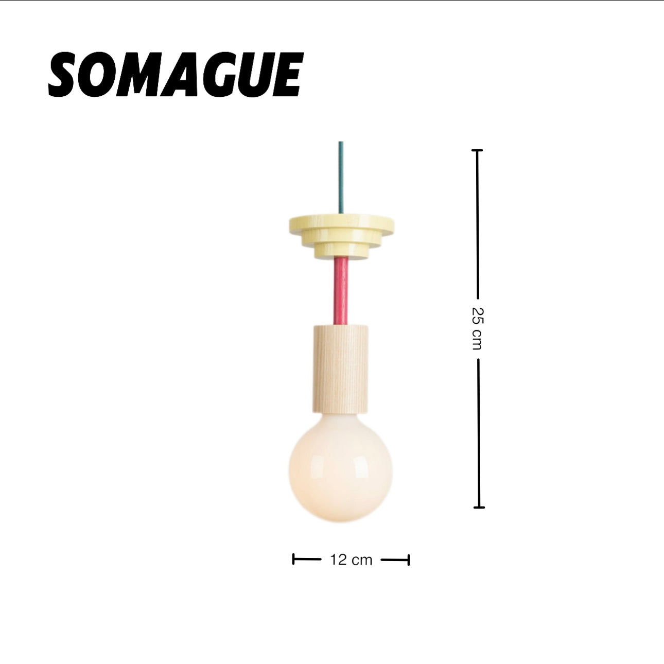Yono Pendant Light Memphis Modern Geometric Wood Kid's Room