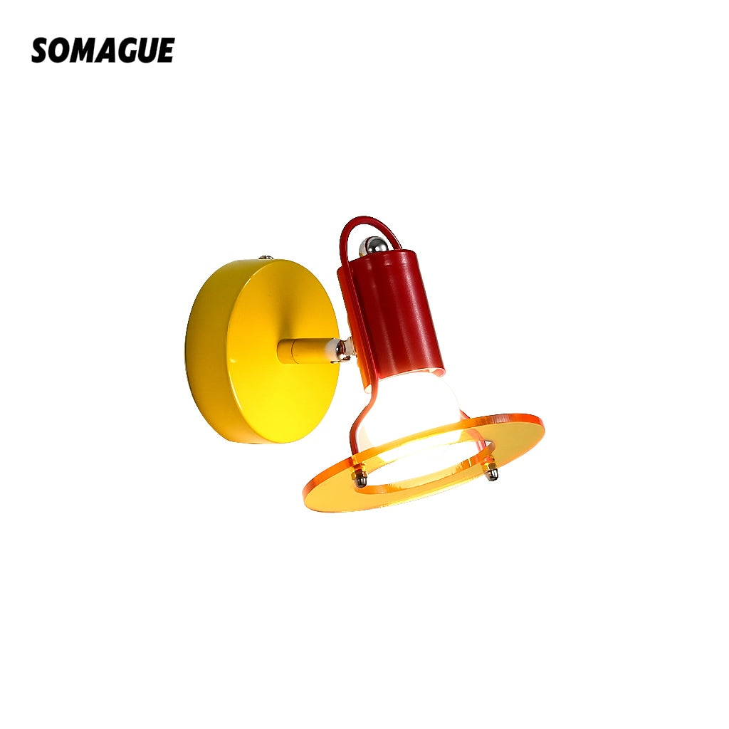 Yono Wall Lamp Memphis Colorful Modern Metal Bedroom Nursery