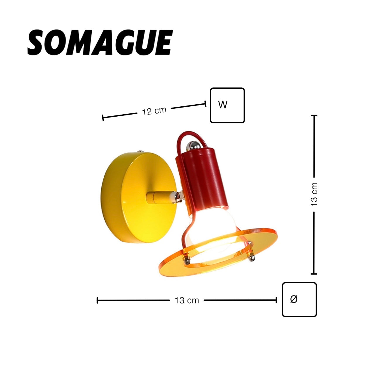 Yono Wall Lamp Memphis Colorful Modern Metal Bedroom Nursery