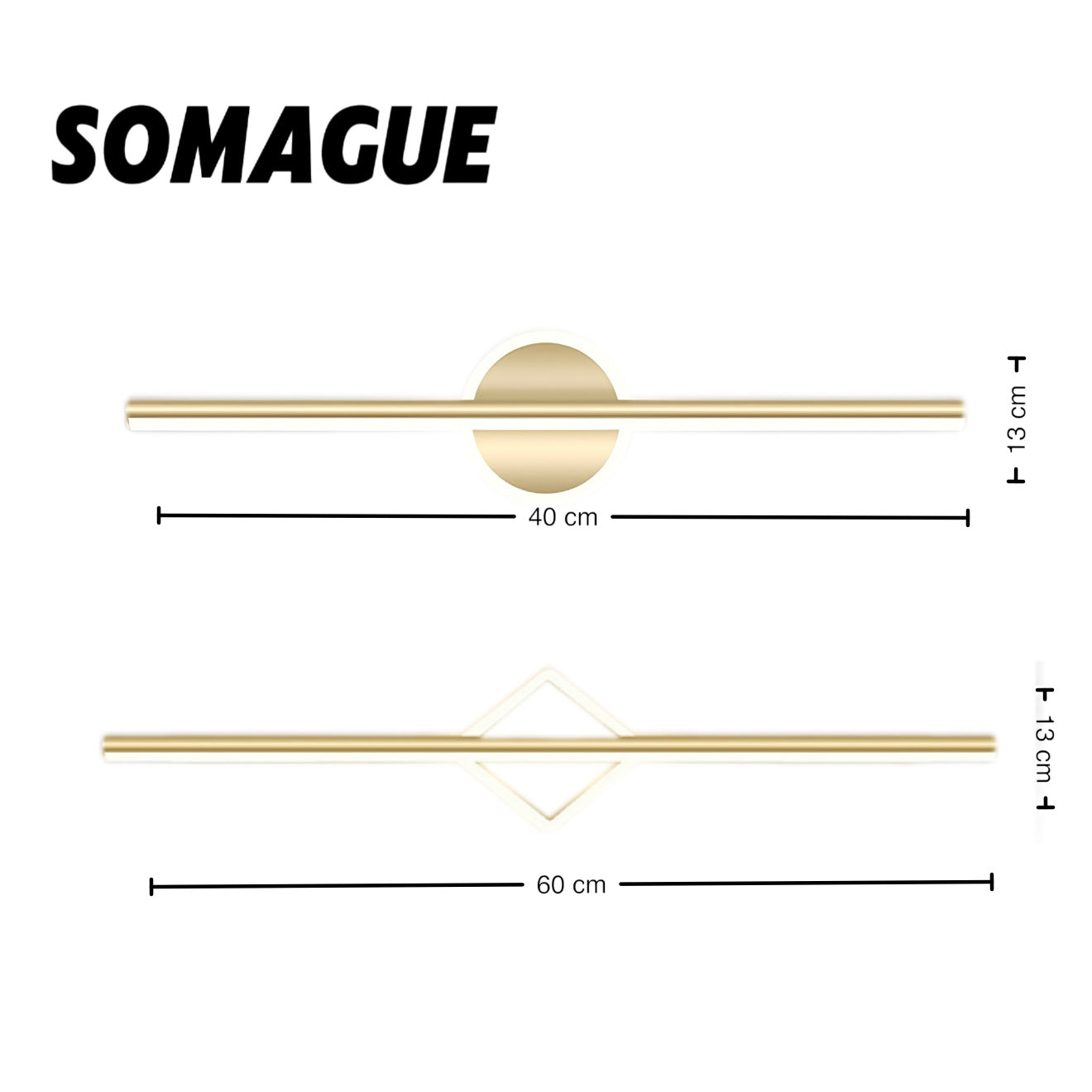 Elys Wall Lamp Modern Minimalist Linear Gold Metal Bedroom Living Room