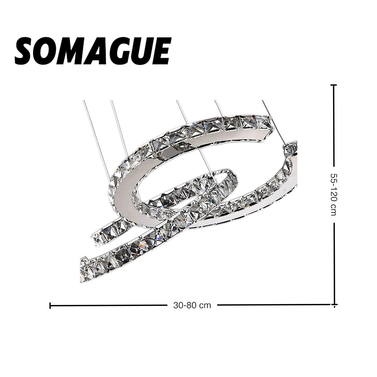 Elys Pendant Light Luxurious Ornate Crystal Metal Amber Transparent Living Room Bedroom