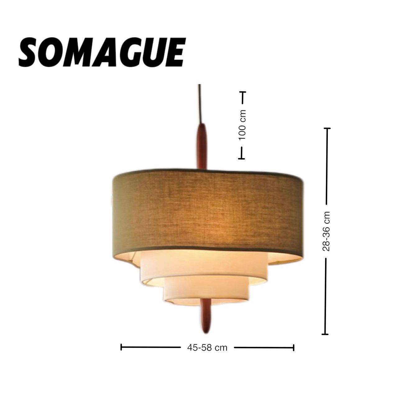 Nexa Pendant Light Scandinavian Natural Wood Cloth Living Room Bedroom