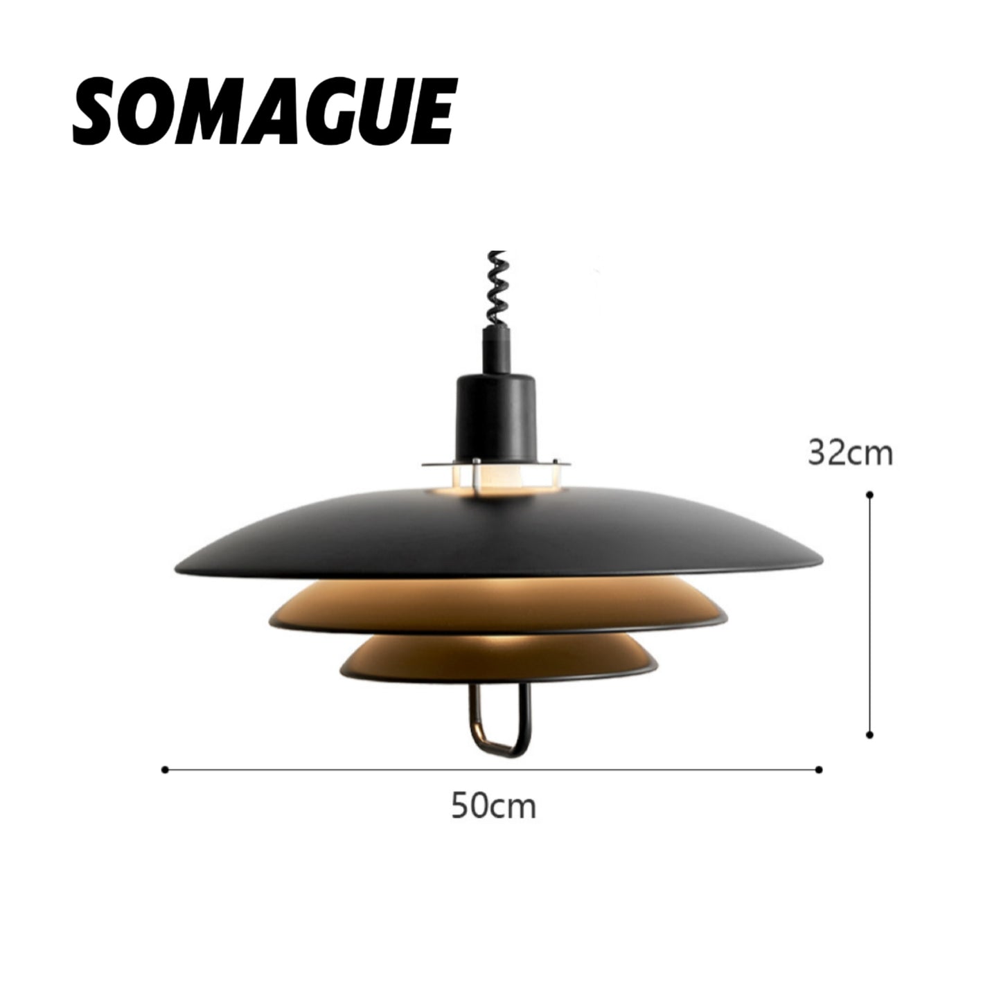 Zephyra Pendant Light Modern Lifting Telescopic Adjustment Metal Living Room