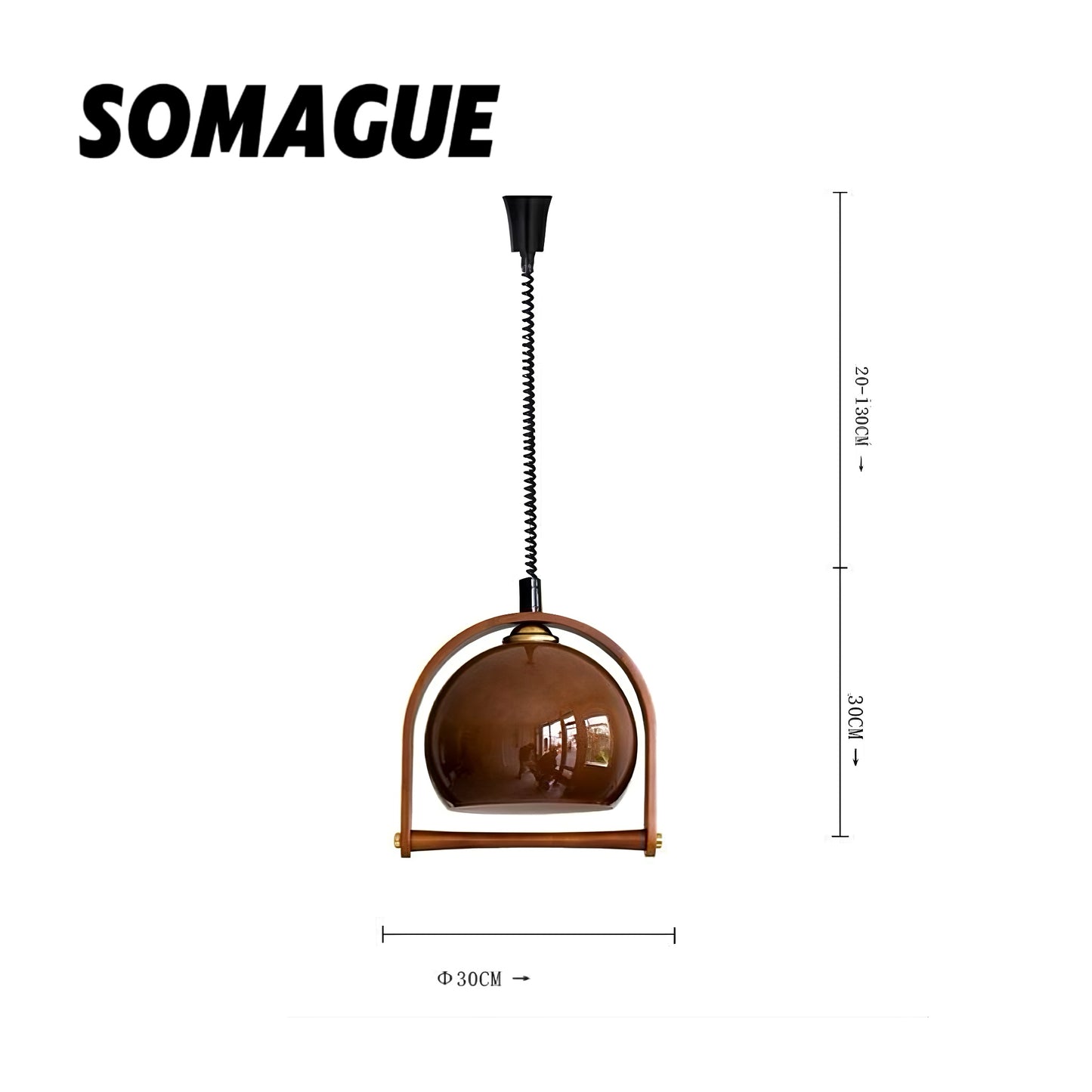Mode Pendant Light Modern Telescoping Adjust Wood Living Room