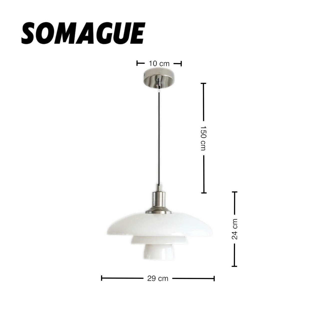 Zephyra Pendant Light Vintage Nordic Design Metal Glass LED Dining Room