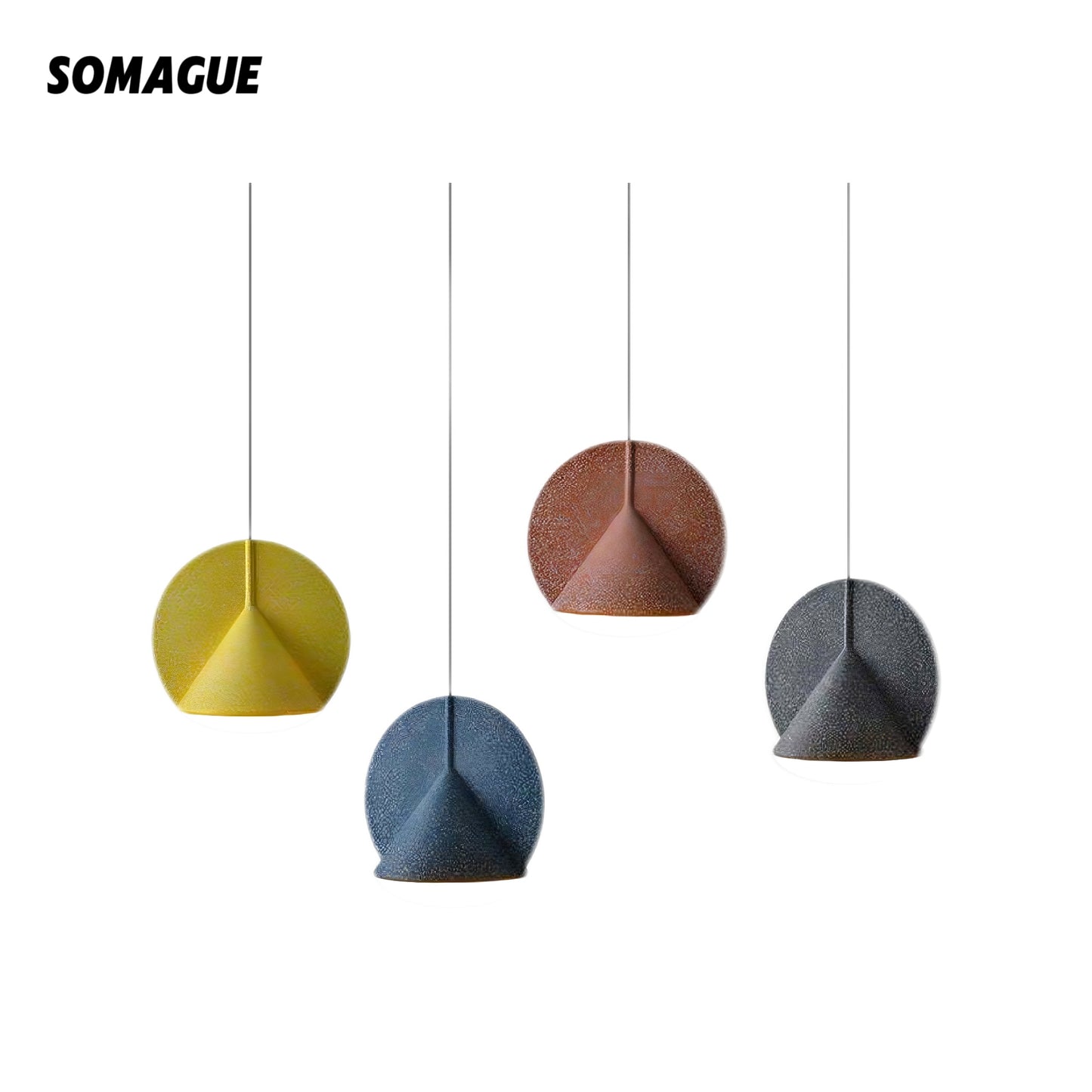 Mode Pendant Light Modern LED Colorful Shade Hanging Resin Living Room
