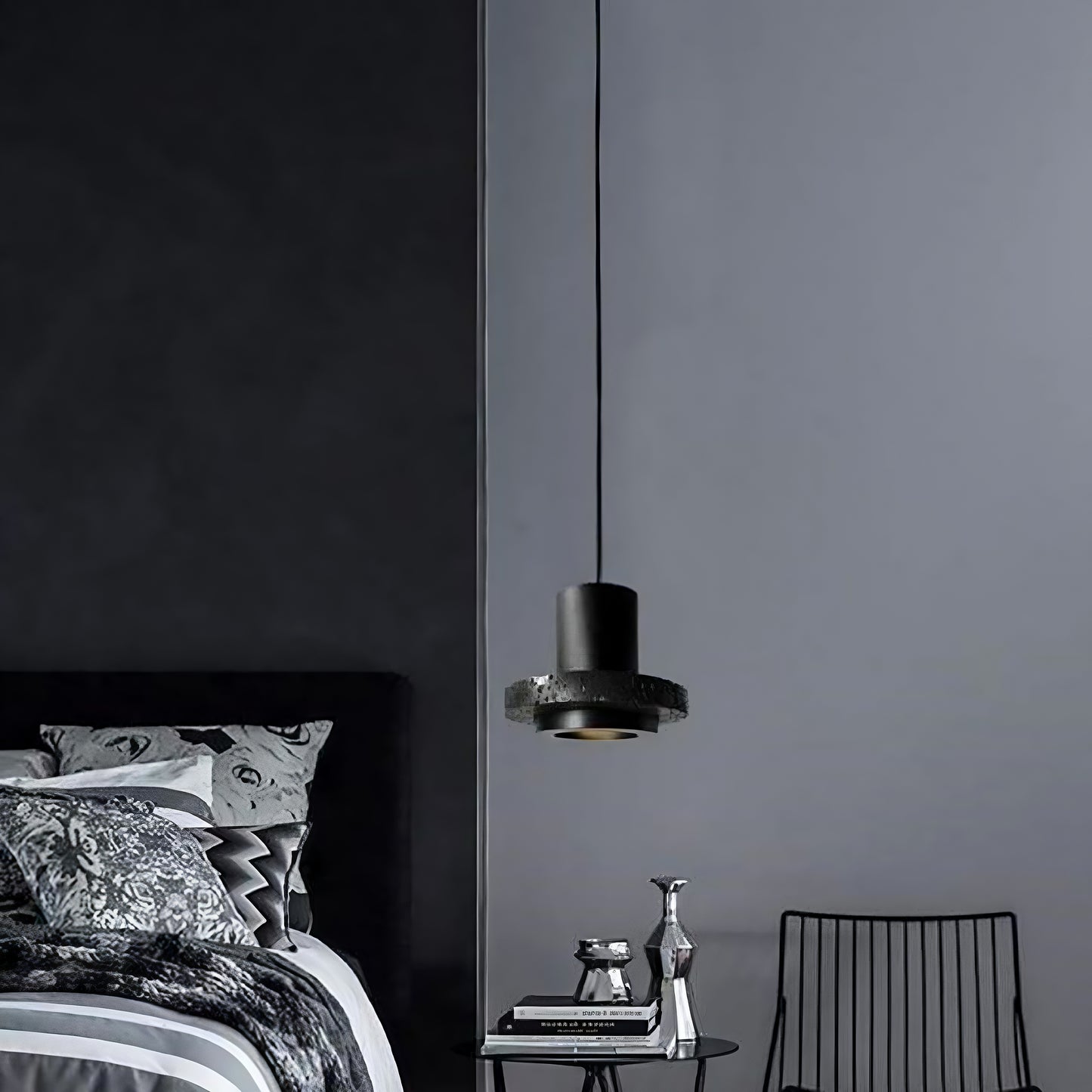 Elys Pendant Light Designer Post-Modern Metal Stone Living Room