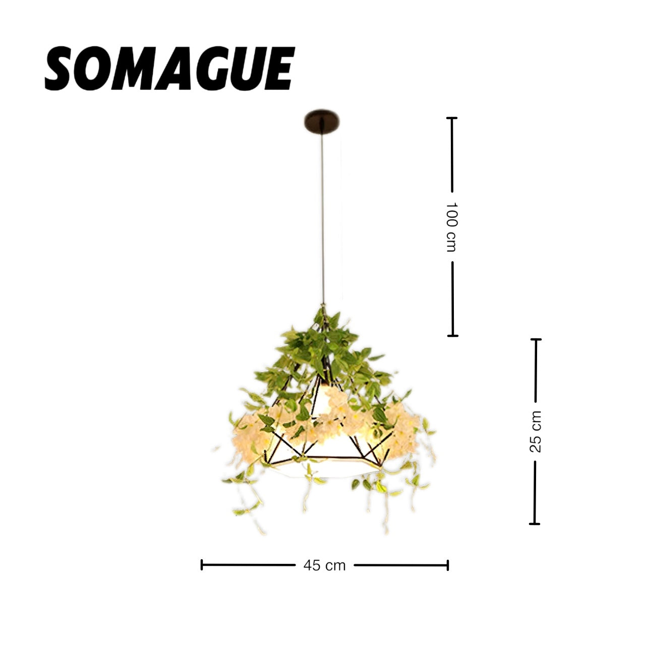 Noncu Pendant Light Modern Flowers LED Indoor Metal Living Room