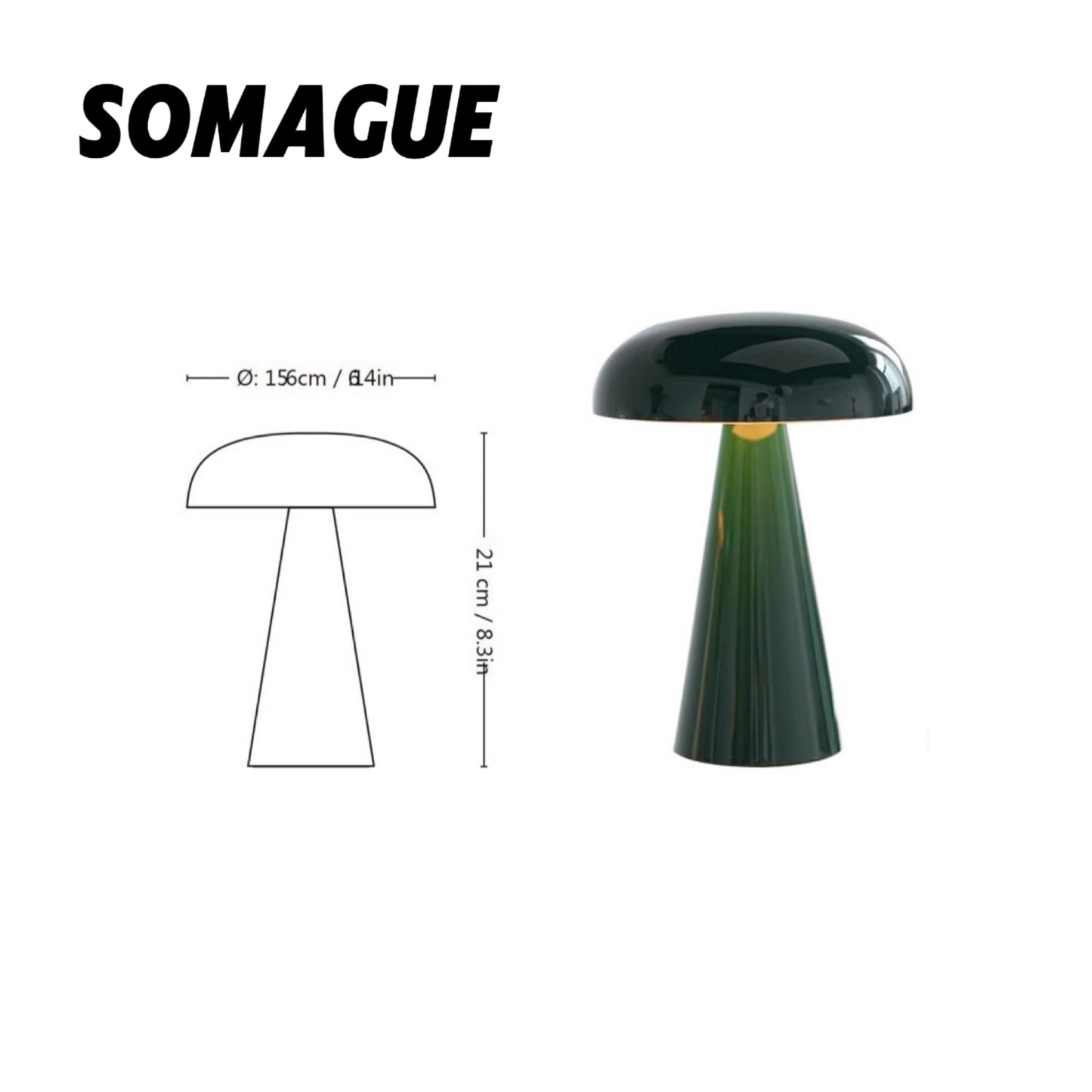 Mode Table Lamp Modern Mushroom USB Indoor Acrylic Bedroom
