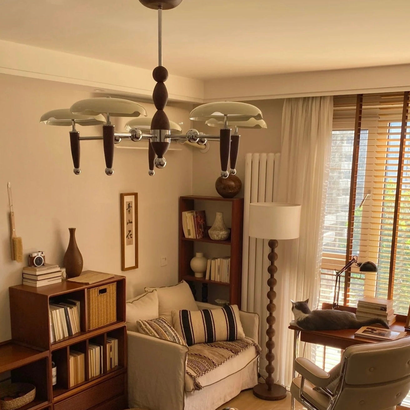 Aura Chandelier Vintage Bauhaus Creamy Indoor Acrylic Living Room