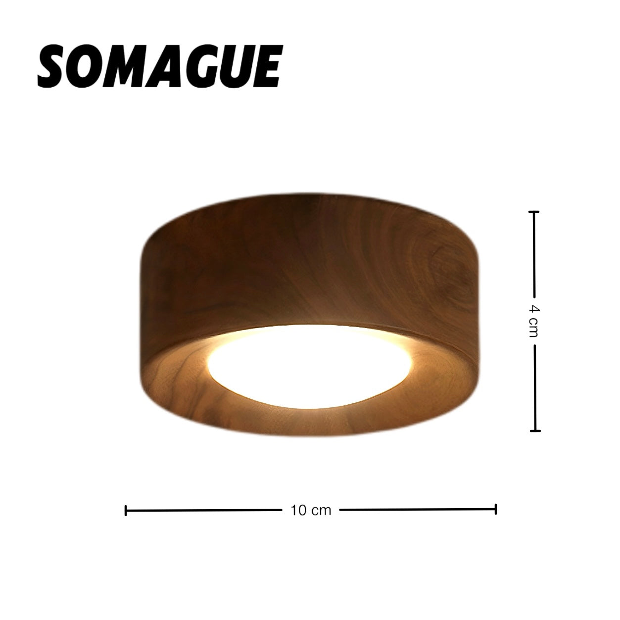 Mode Ceiling Light Vintage Embedded Walnut Living Room Pathway