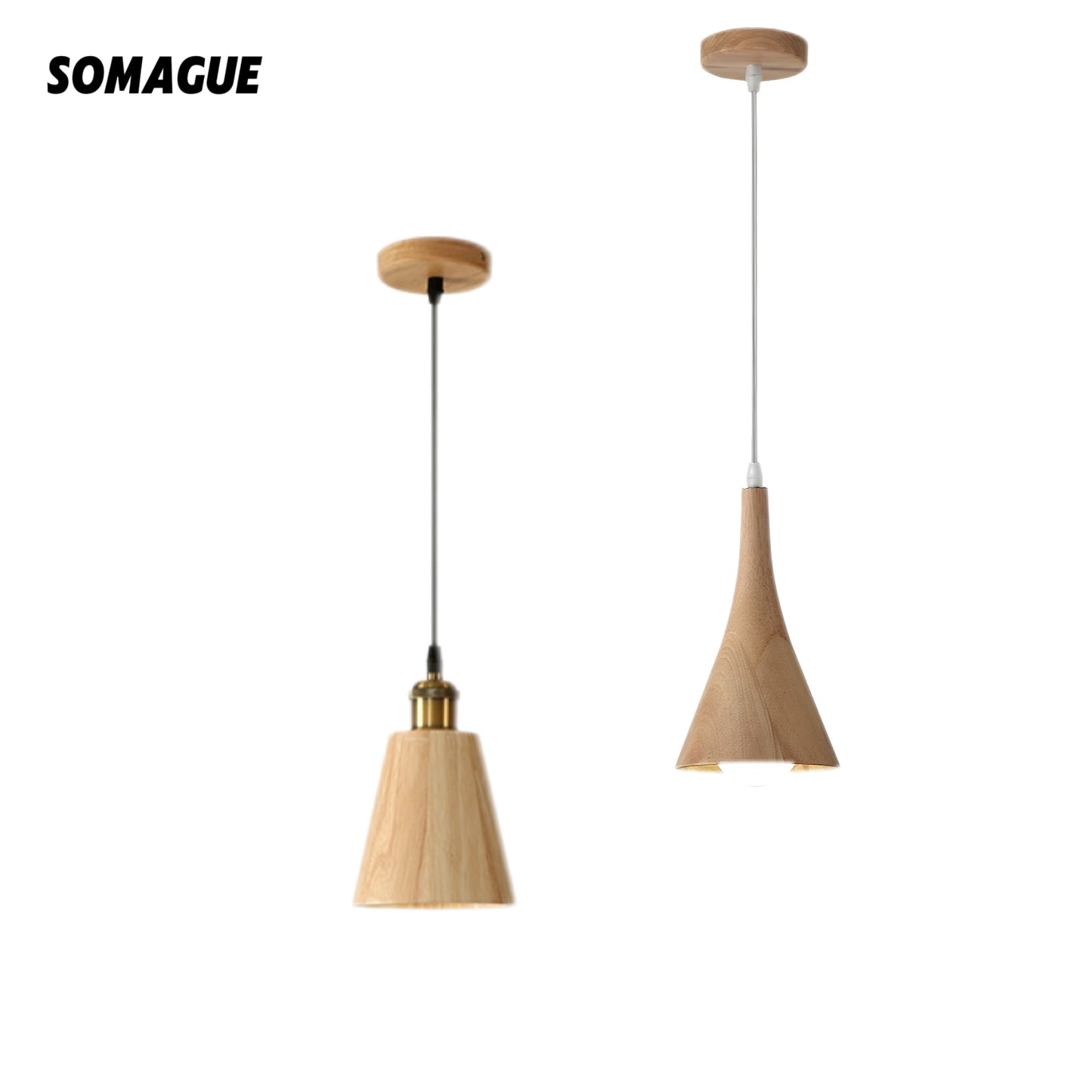 Mode Pendant Light Modern Wabi-Sabi Indoor Wood Living Room