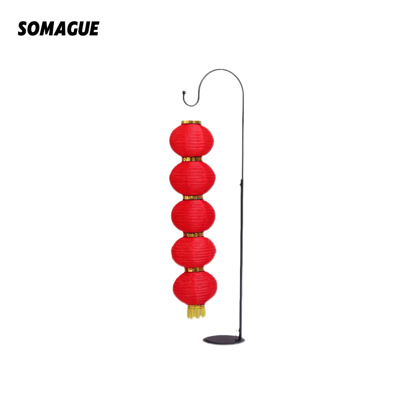 Yono Floor Lamp Vintage Chinese Style Silk Indoor Living Room
