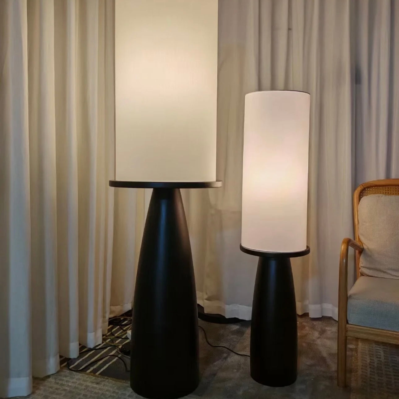 Zephyra Floor Lamp Vintage Wabi-Sabi Indoor Wood Living Room