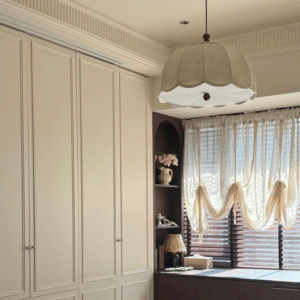 Mode Pendant Light Vintage Indoor Wood Cloth Living Room Bedroom