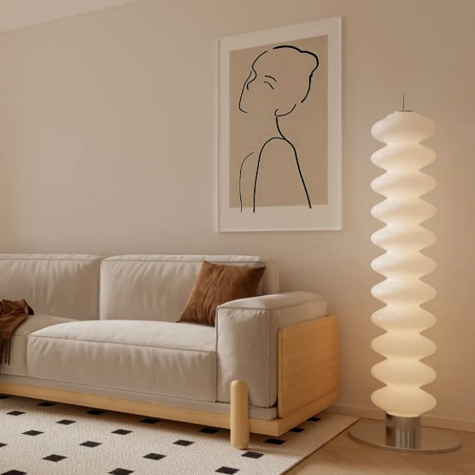 Elys Floor Lamp Modern Creamy Indoor Acrylic Living Room Bedroom