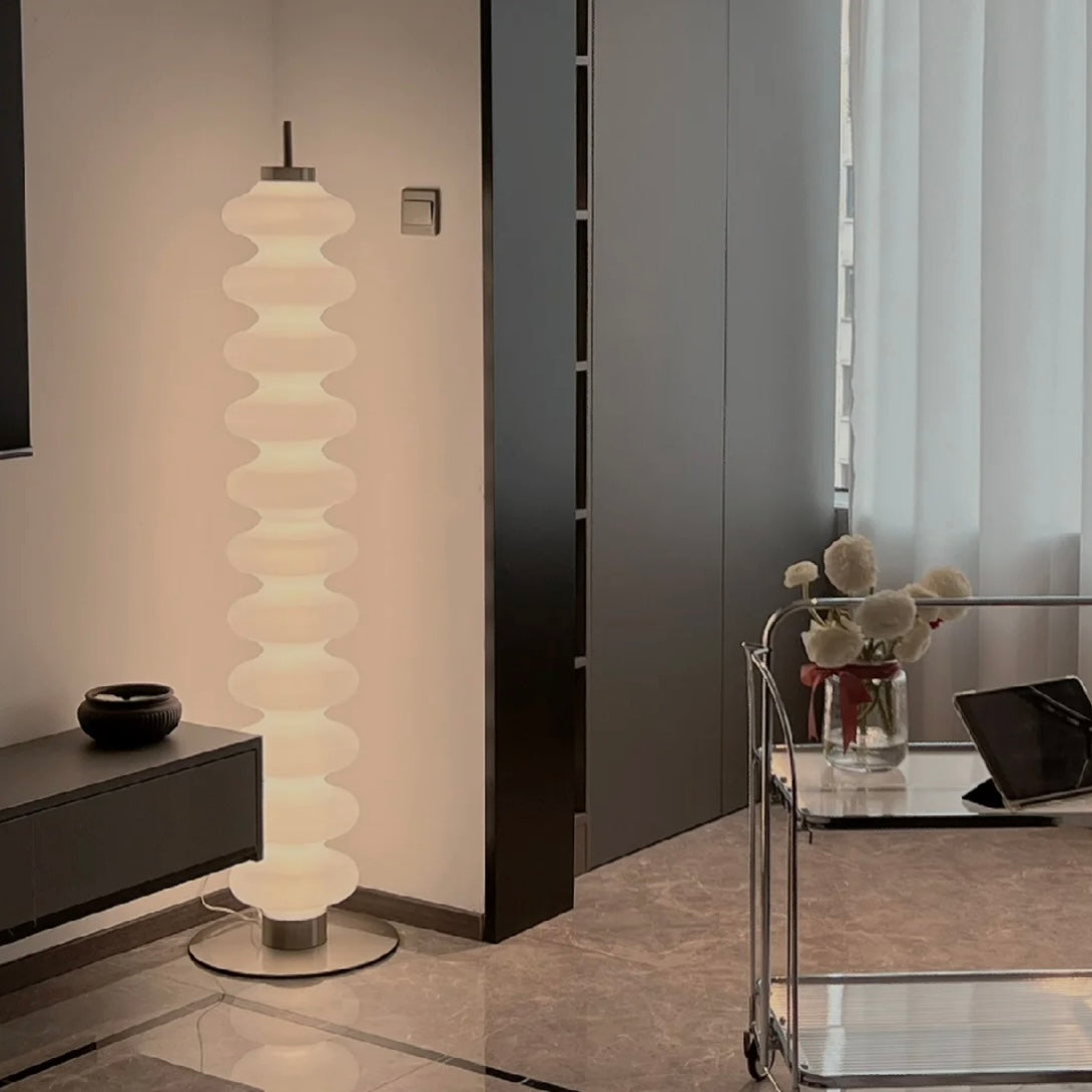 Elys Floor Lamp Modern Creamy Indoor Acrylic Living Room Bedroom