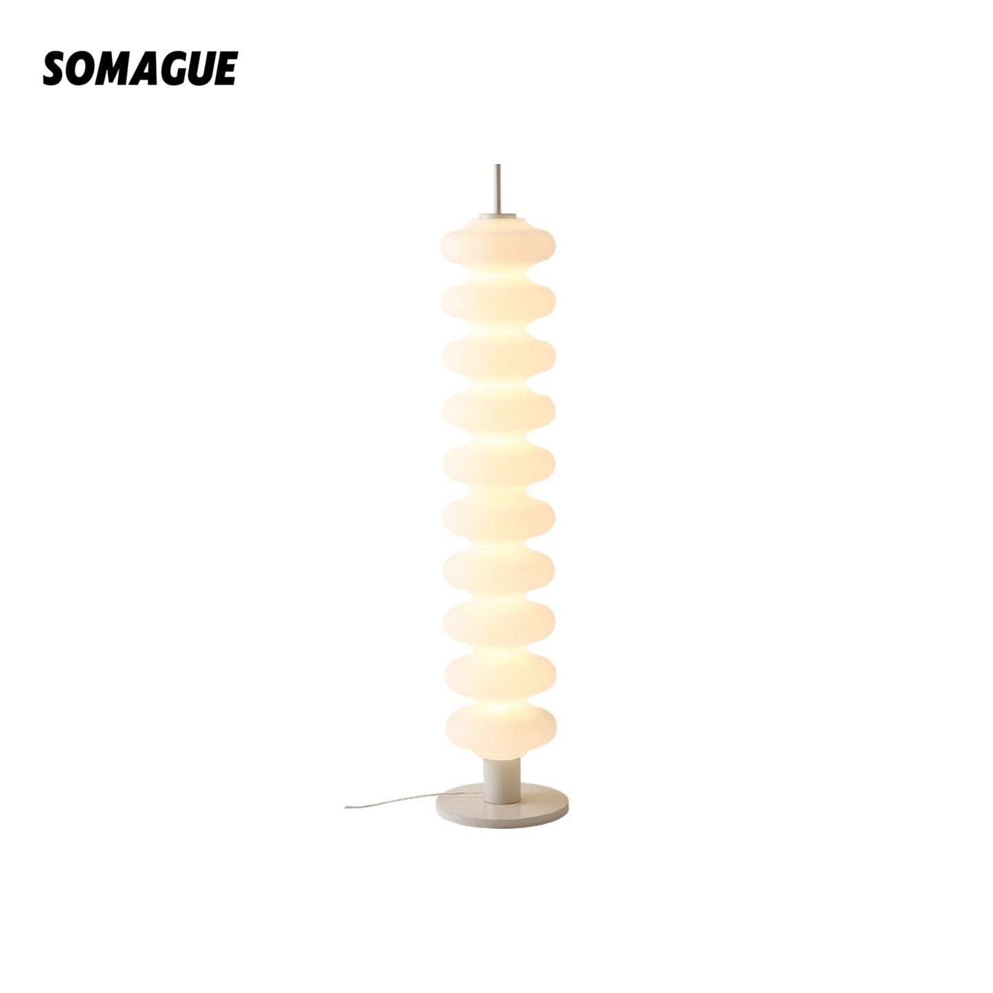 Elys Floor Lamp Modern Creamy Indoor Acrylic Living Room Bedroom