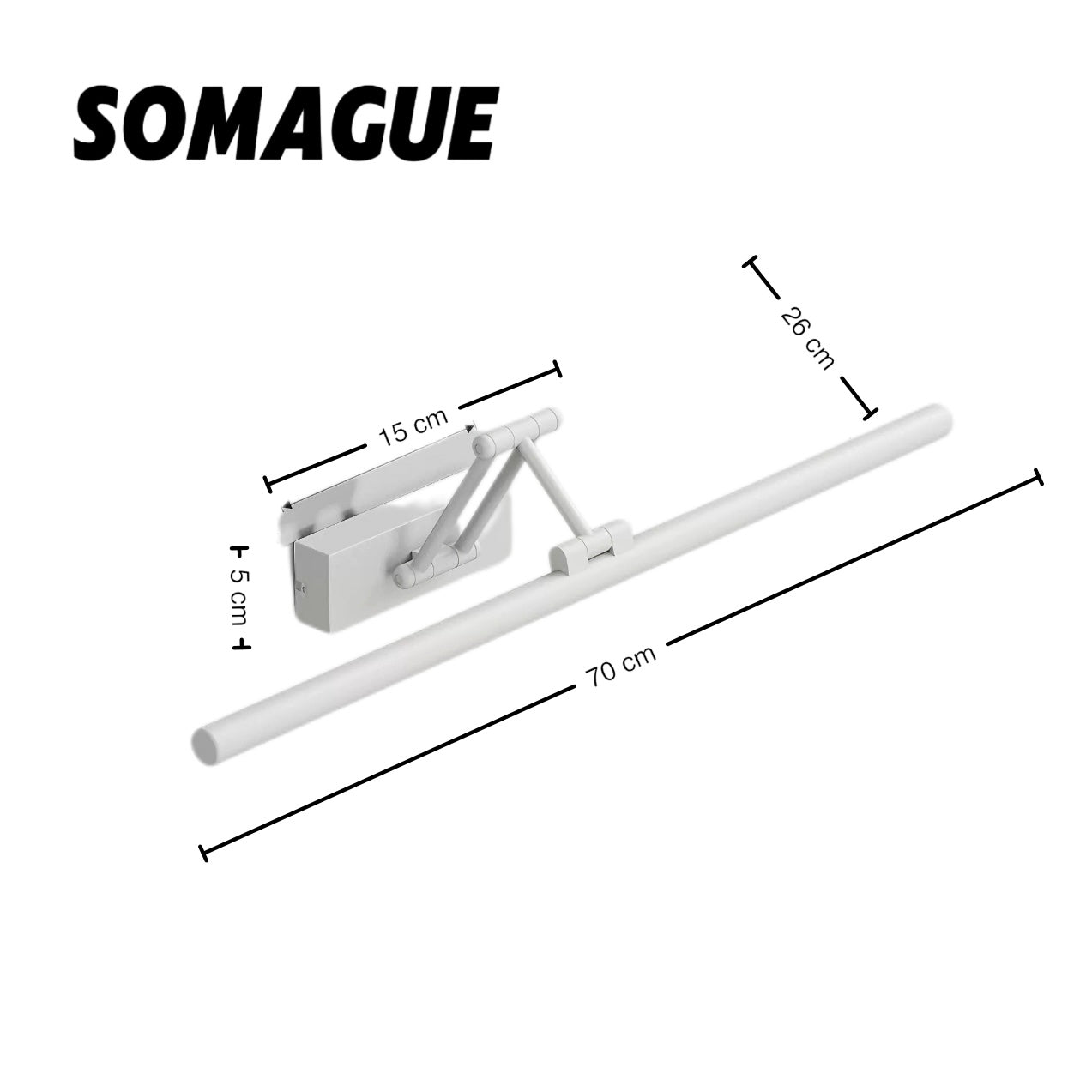 Elys Wall Lamp Modern Simple Linear Metal Living Room Bathroom