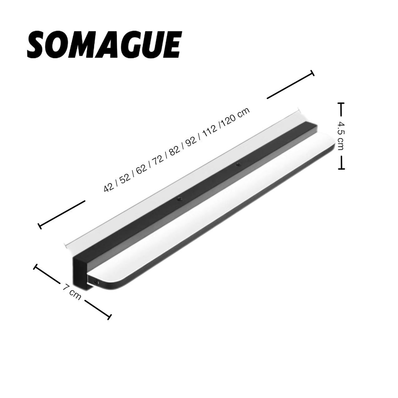 Elys Wall Lamp Classic Linear Chrome Indoor Acrylic Metal Bathroom