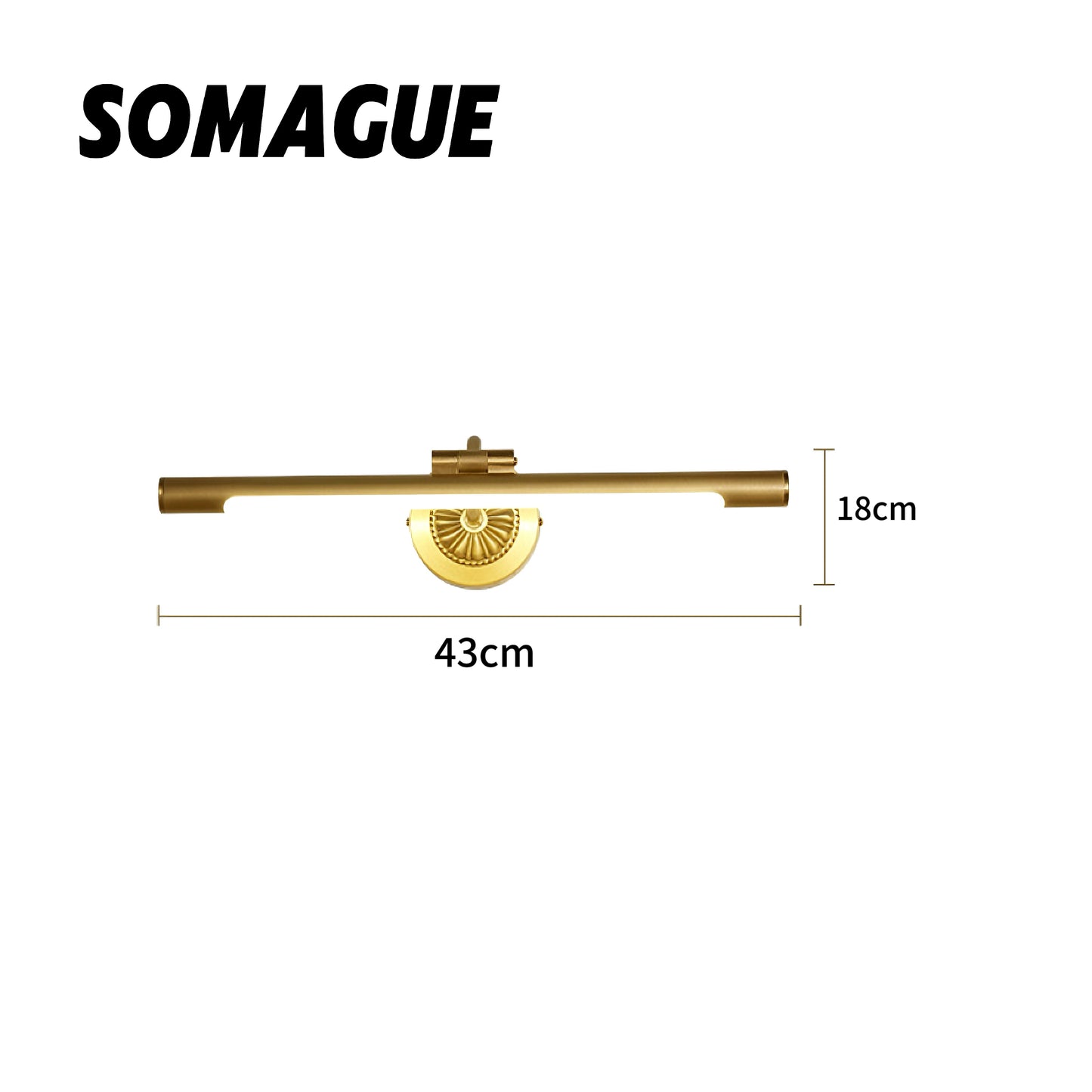 Mode Wall Lamp Vintage Bronze Linear Indoor Acrylic Bathroom