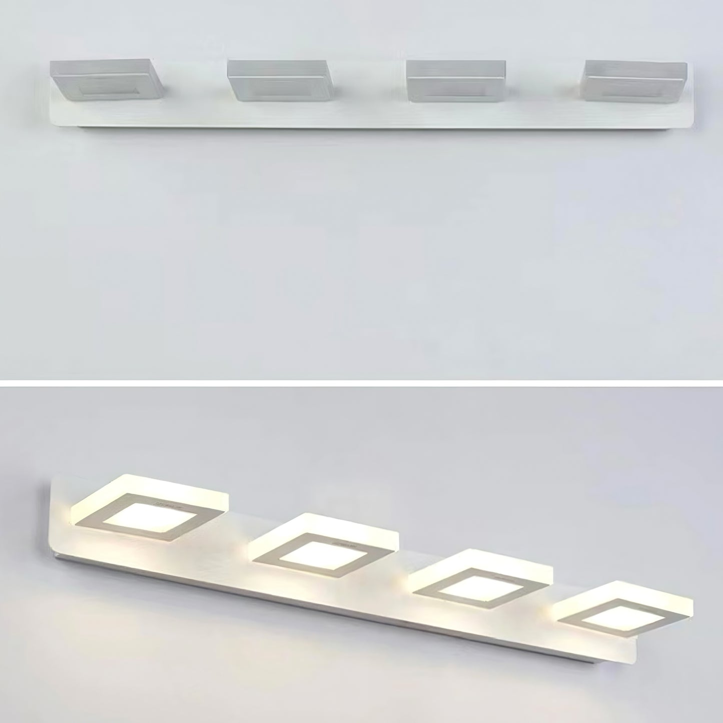 Elys Wall Lamp Modern 2 Shape Round Square Acrylic Bathroom