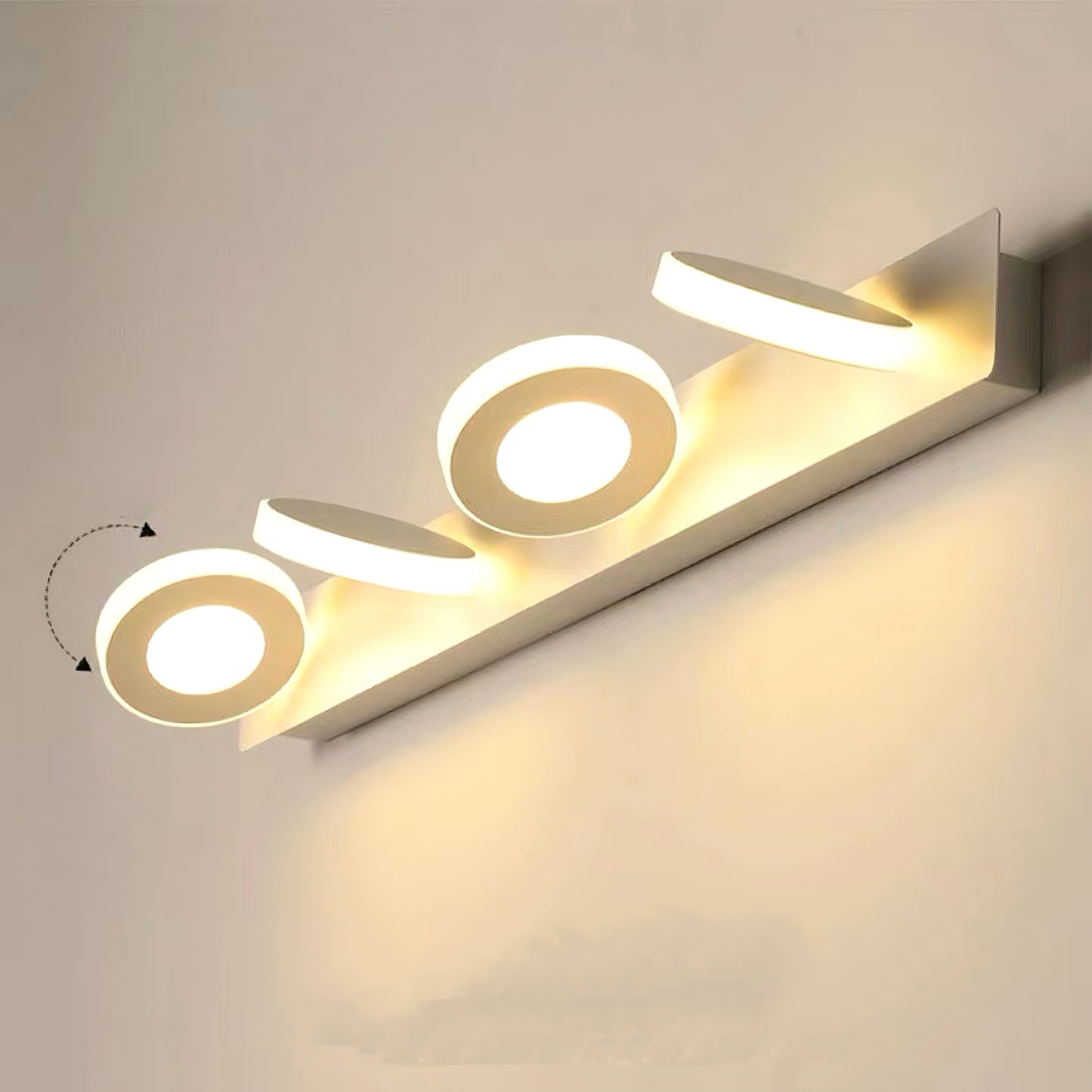 Elys Wall Lamp Modern 2 Shape Round Square Acrylic Bathroom
