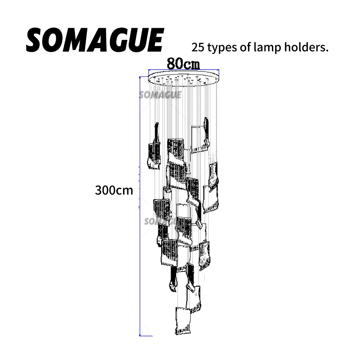 Aura Chandelier Luxury Modern Artist Disgner Acrylic Living Room