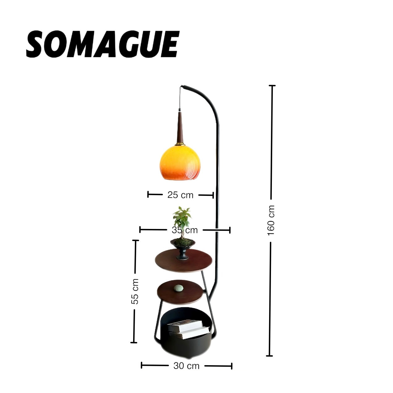 Mode Floor Lamp Modern Wireless Charging Wood Living Room