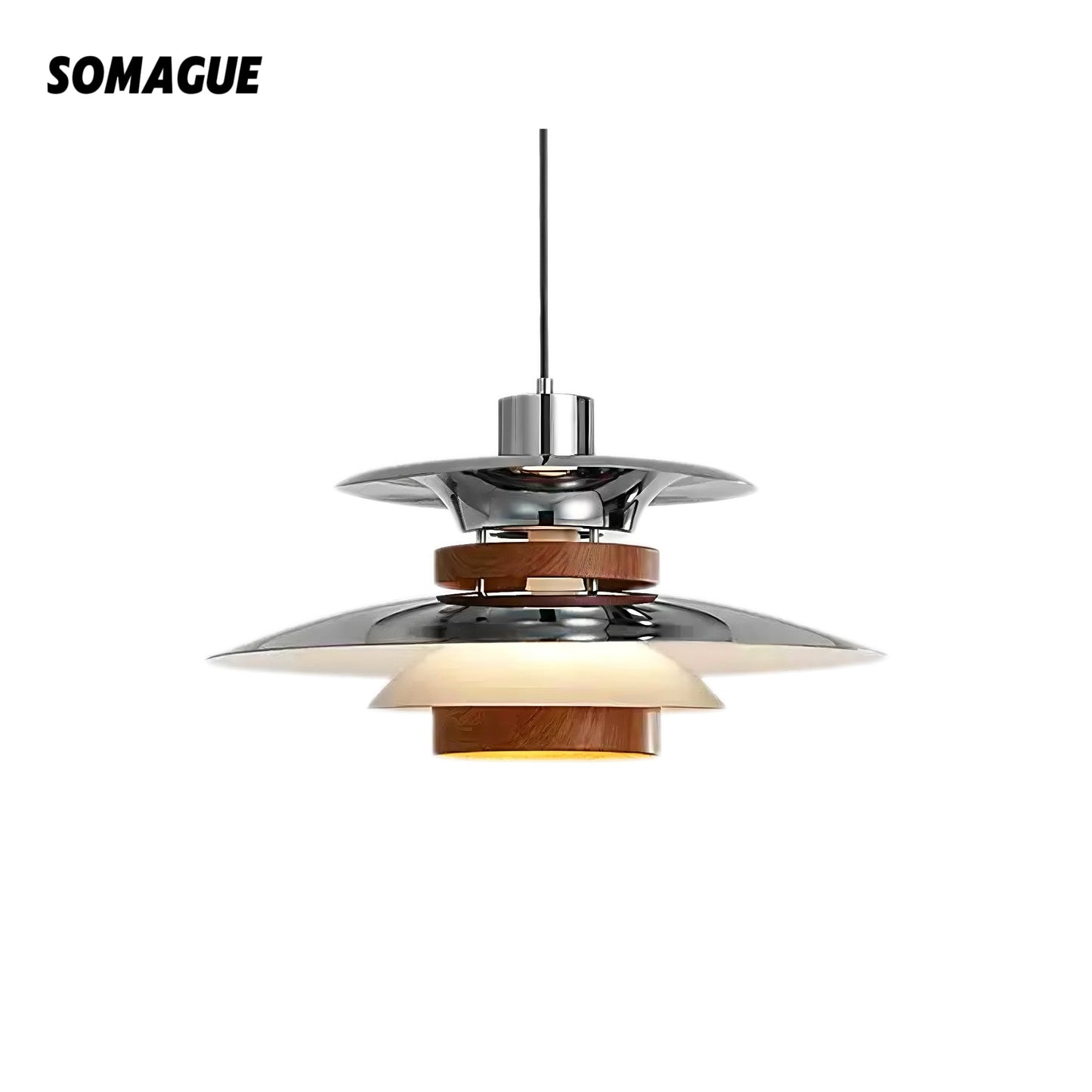 Nexa Pendant Light Modern Articulating Arm Metal Glass Living Room Bedroom
