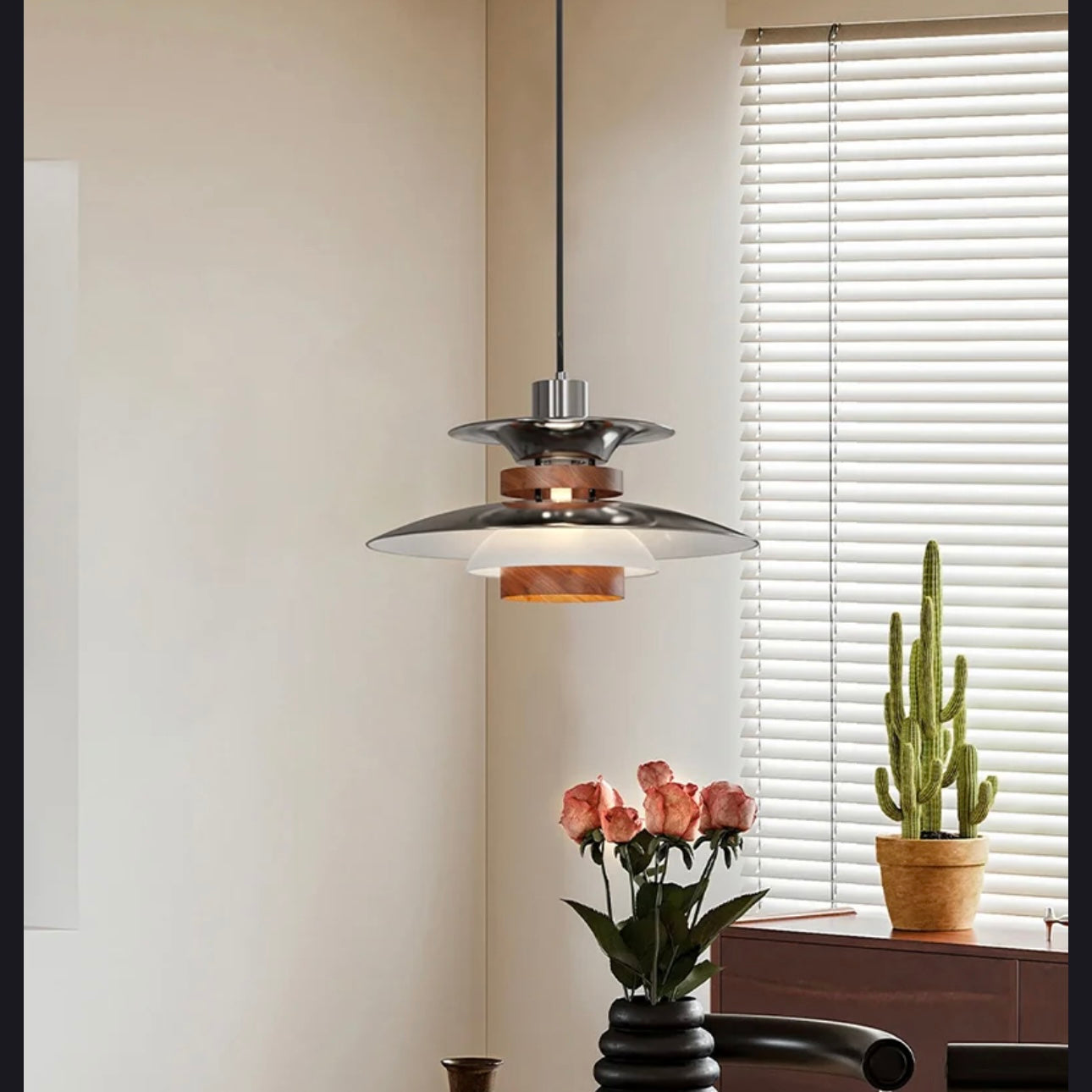 Nexa Pendant Light Modern Articulating Arm Metal Glass Living Room Bedroom