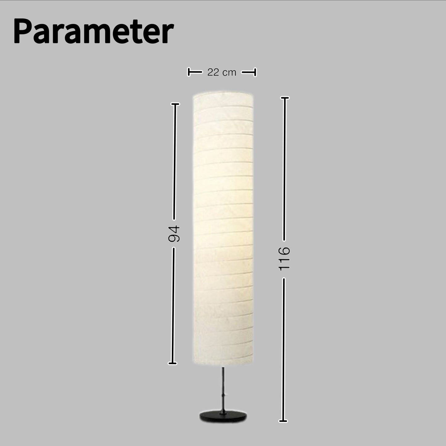 Nexa Floor Lamp Paper Modern Round Living Room Dining Room