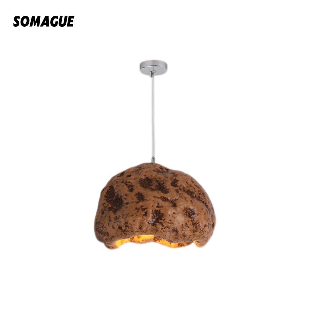 Nexa Pendant Light Wabi-Sabi Stone Style Resin PVC Living room Bedroom