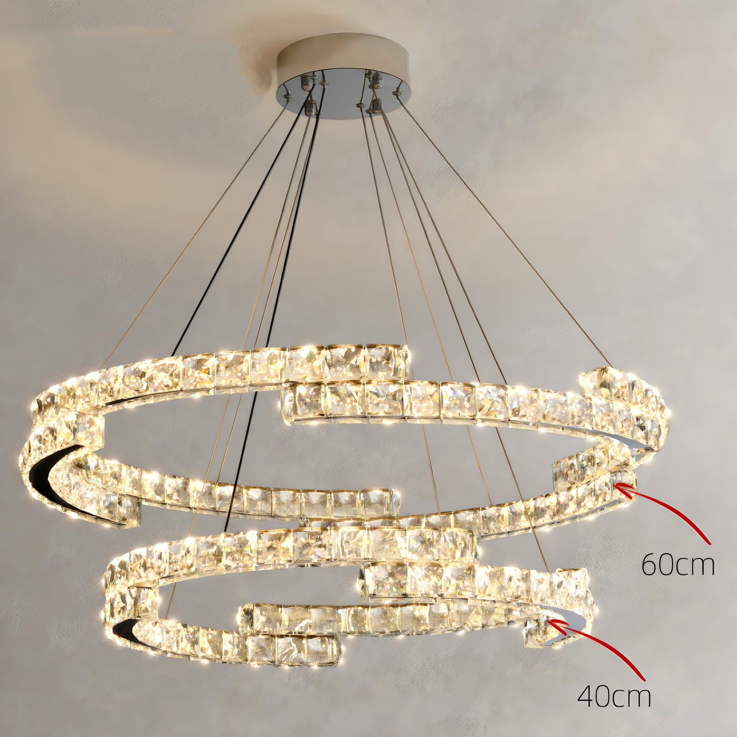 Aura Chandelier Luxury Elegant Crystal Living Room Bedroom