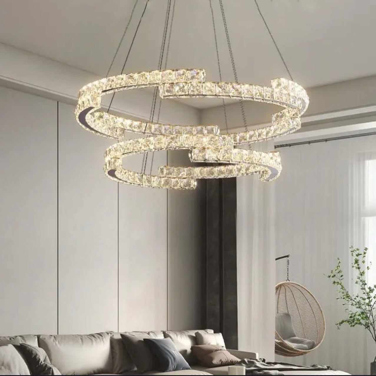 Aura Chandelier Luxury Elegant Crystal Living Room Bedroom