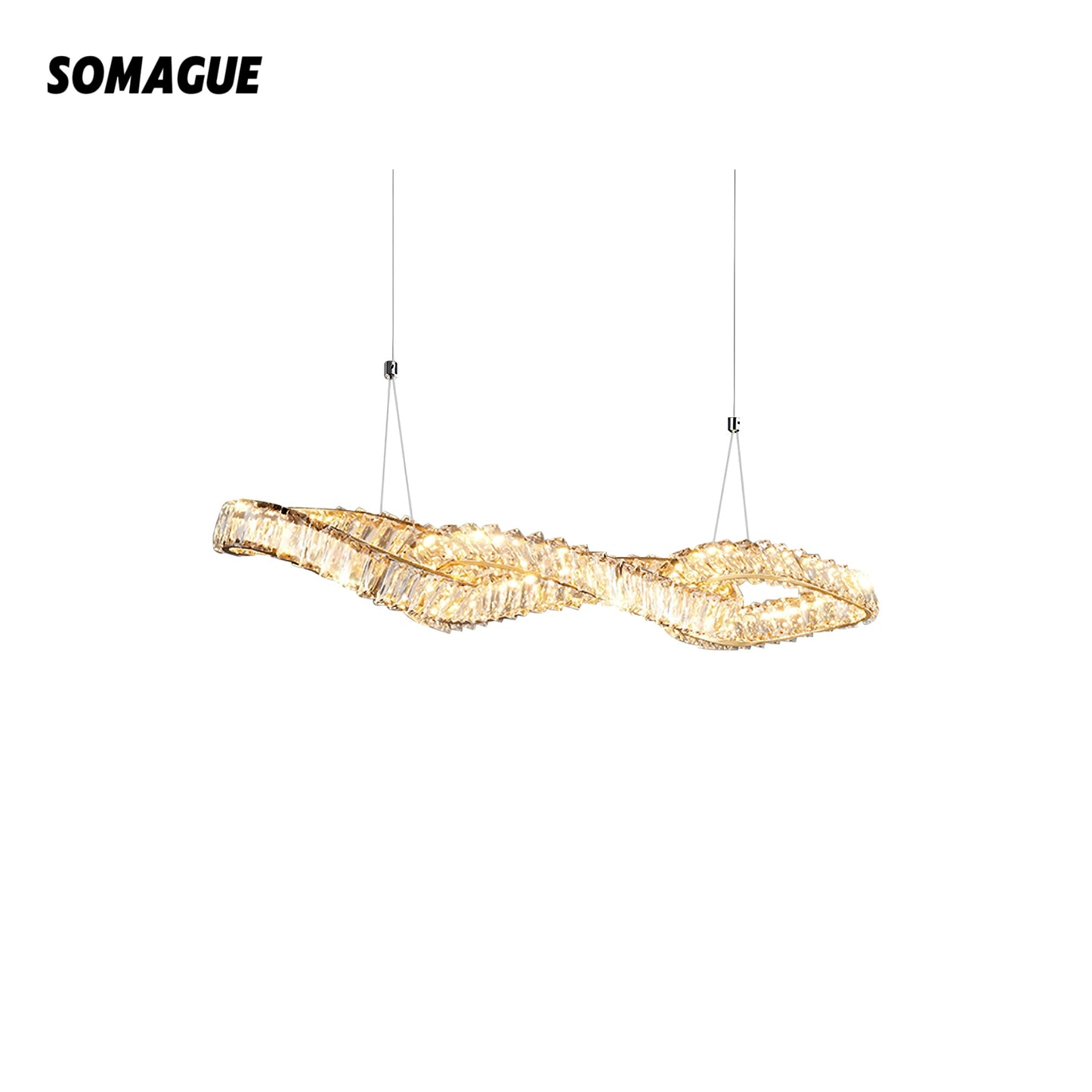 Aura Chandelier Luxe Crystal Opulent Design Living Room Bedroom