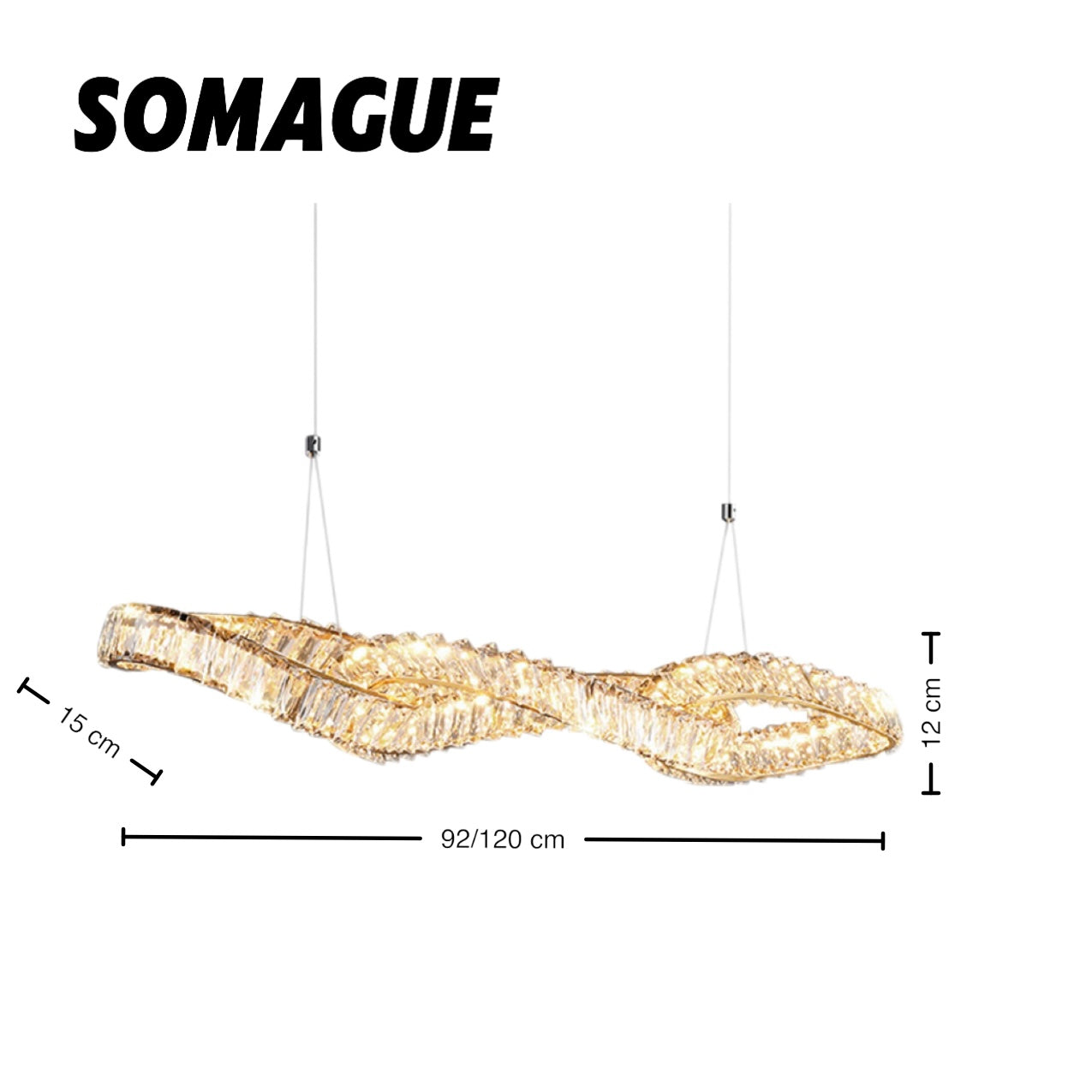 Aura Chandelier Luxe Crystal Opulent Design Living Room Bedroom