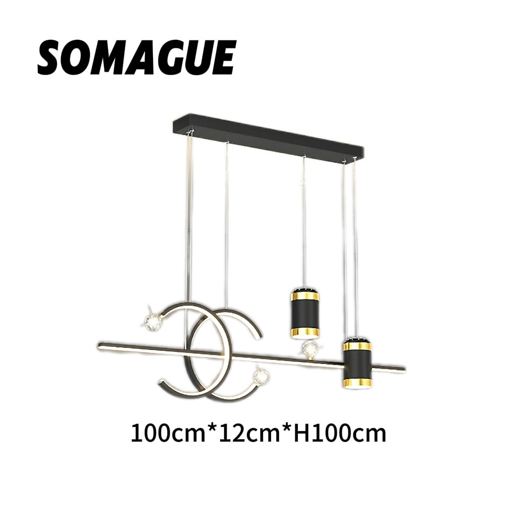 Elys Pendant Light Modern Linear Metal Bedroom Living Room