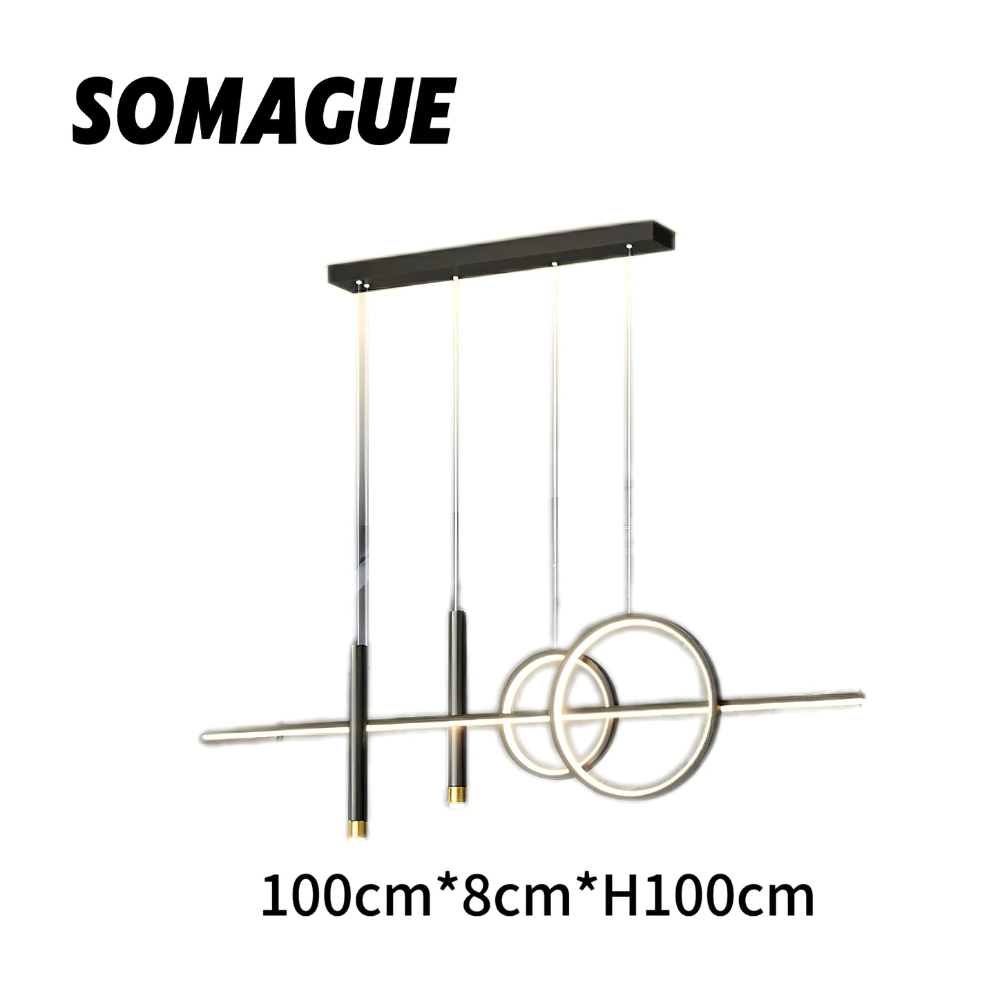Elys Pendant Light Modern Linear Metal Bedroom Living Room