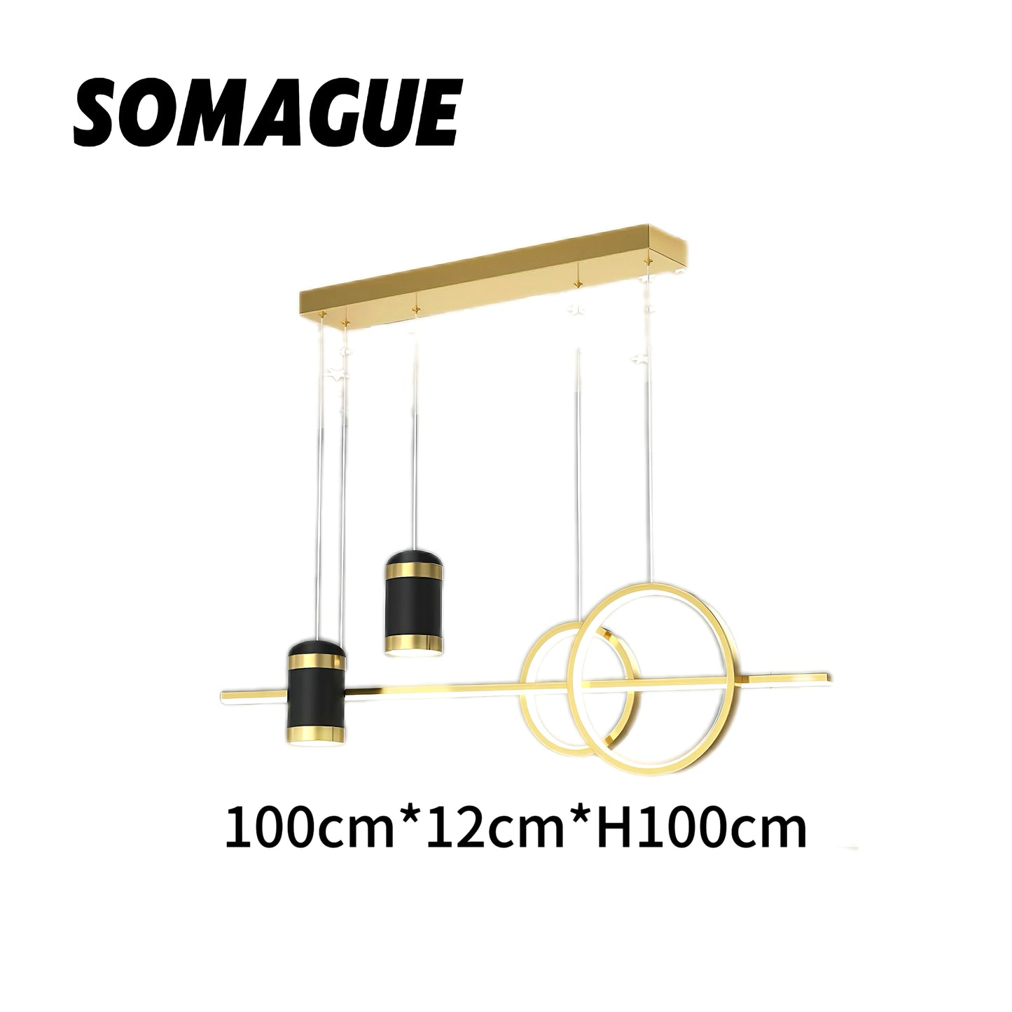 Elys Pendant Light Modern Linear Metal Bedroom Living Room