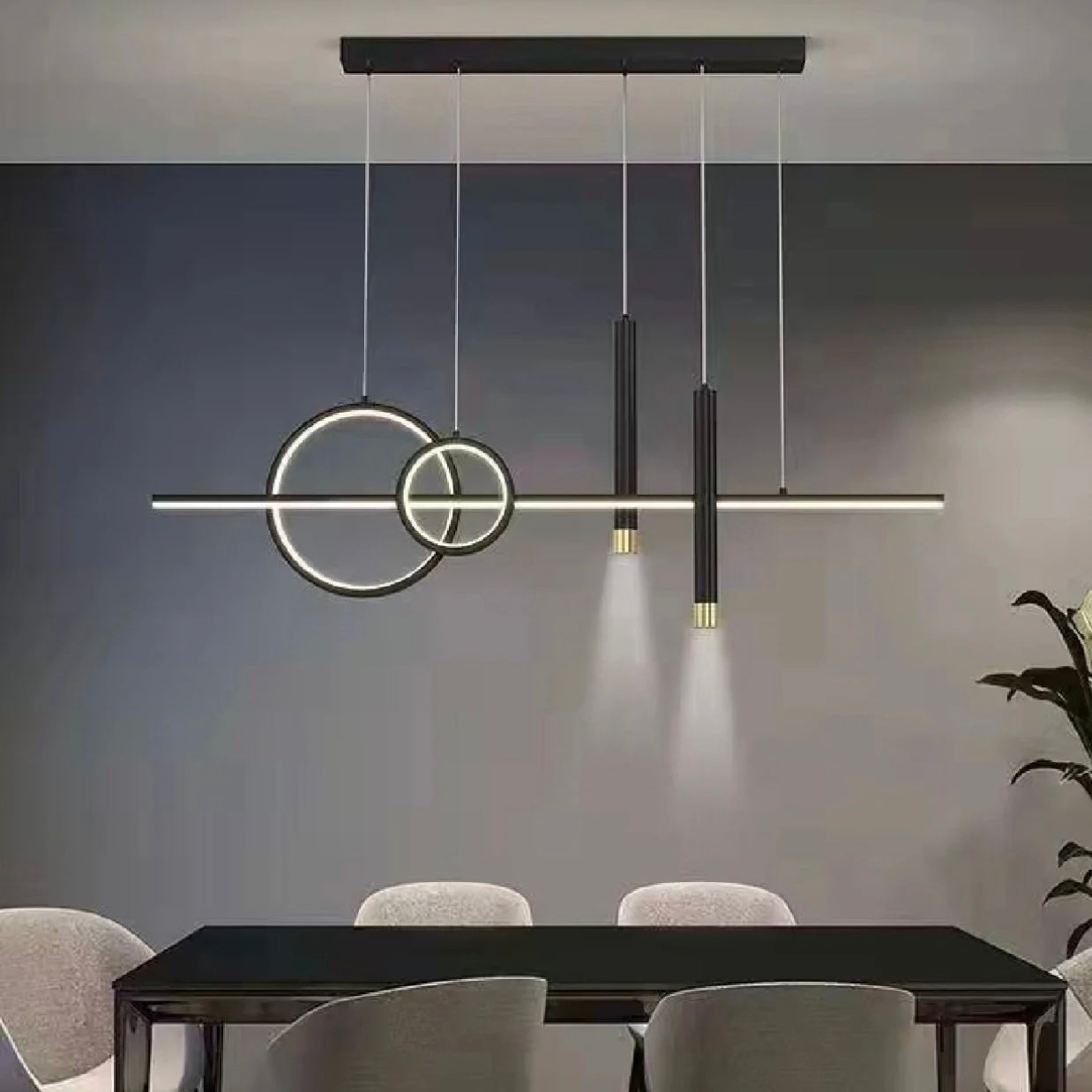 Elys Pendant Light Modern Linear Metal Bedroom Living Room