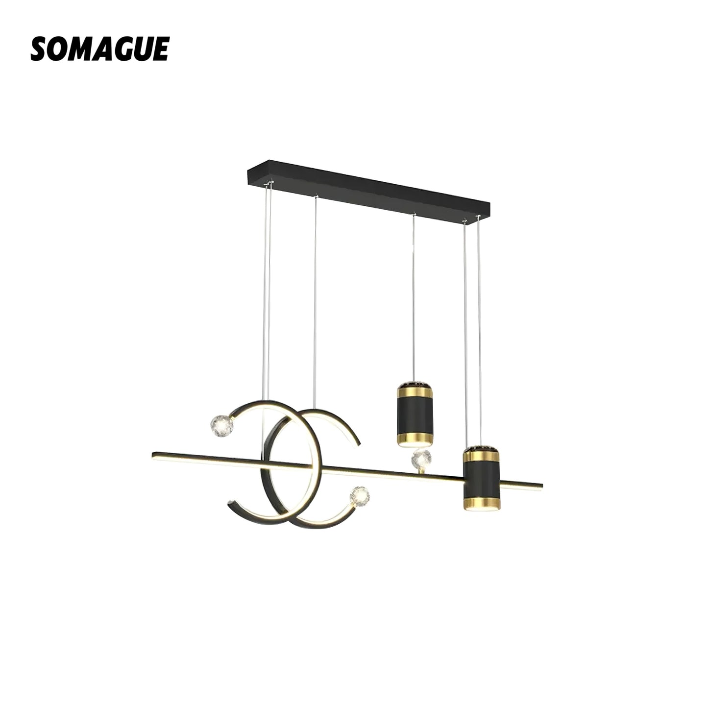 Elys Pendant Light Modern Linear Metal Bedroom Living Room