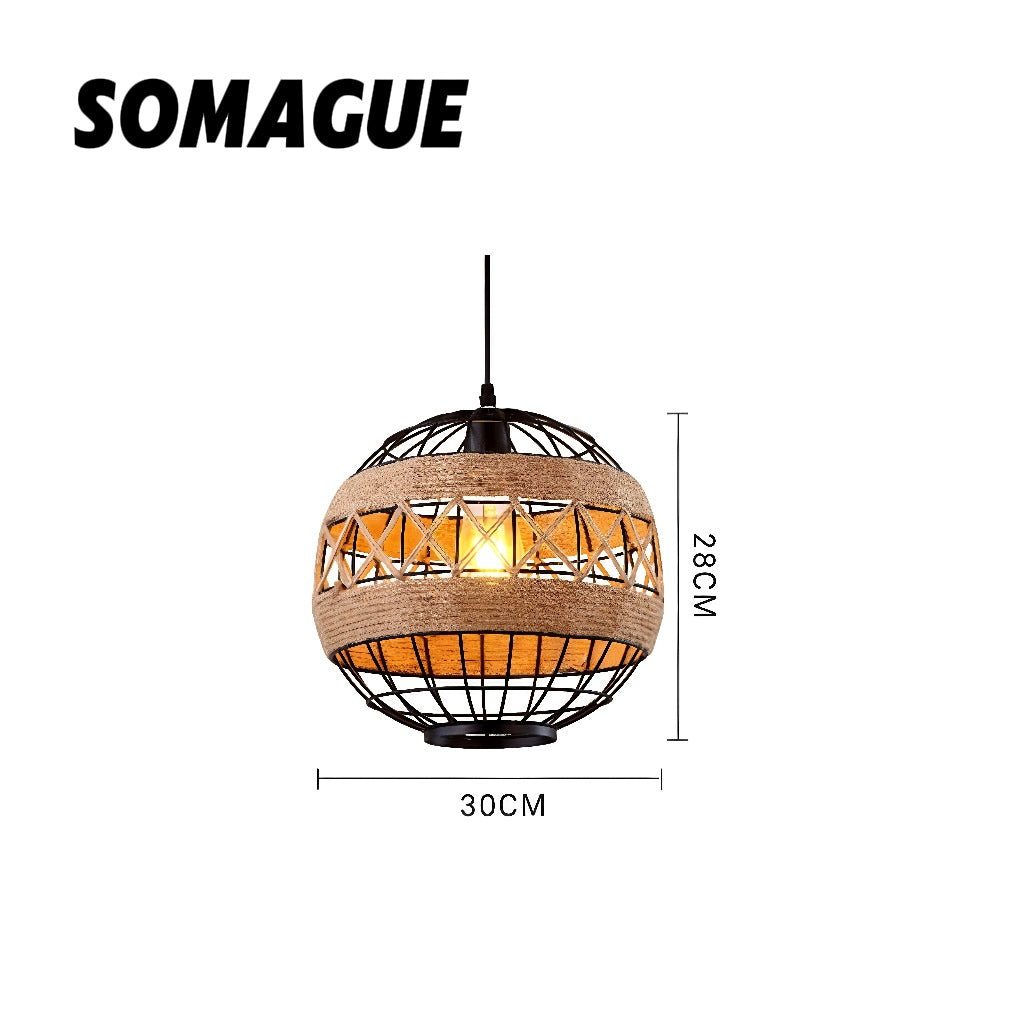 Noncu Pendant Vintage Handmade Twine Bedroom Living Room
