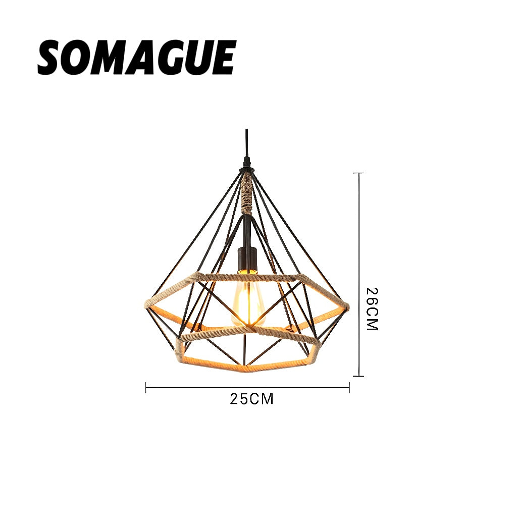 Noncu Pendant Vintage Handmade Twine Bedroom Living Room