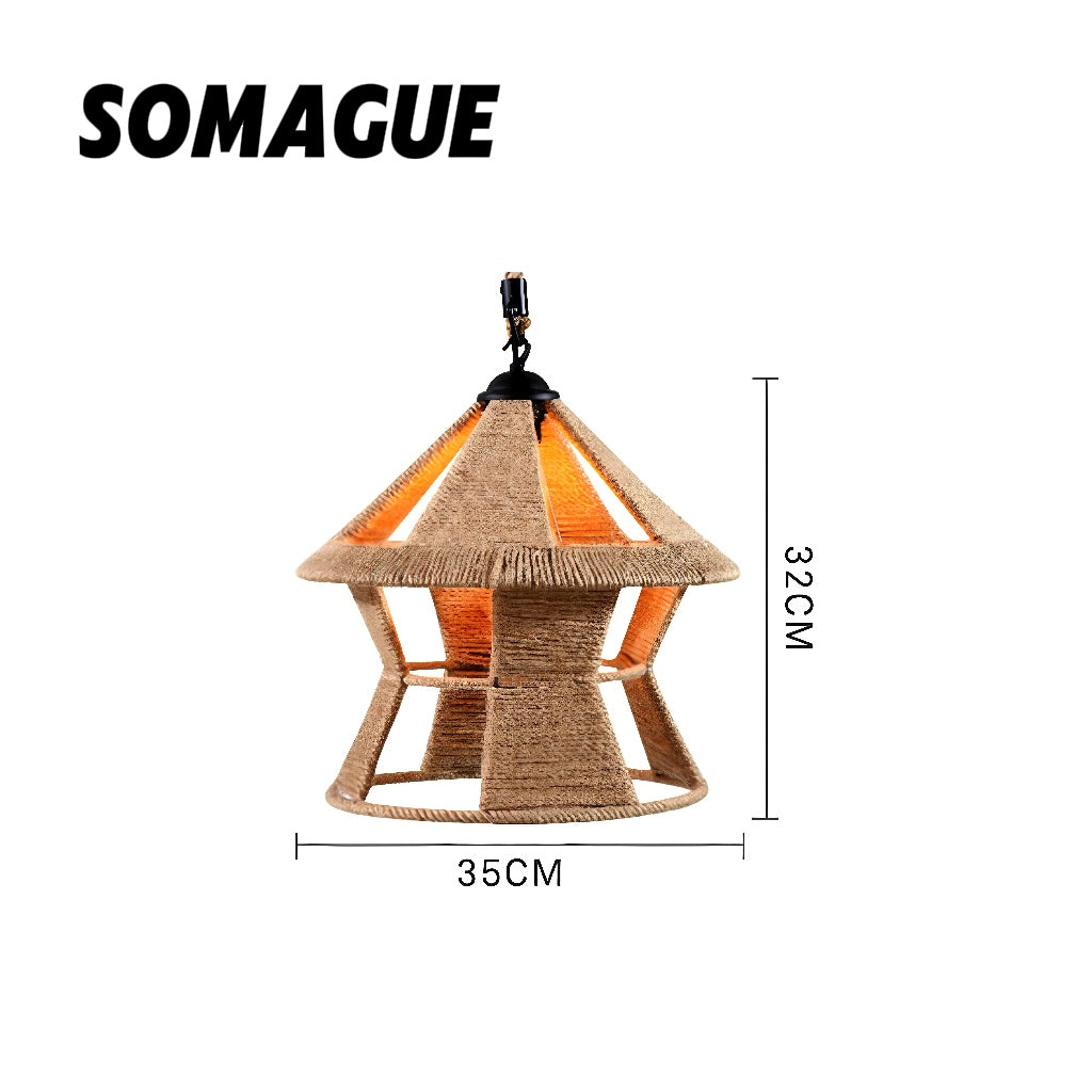 Noncu Pendant Vintage Handmade Twine Bedroom Living Room