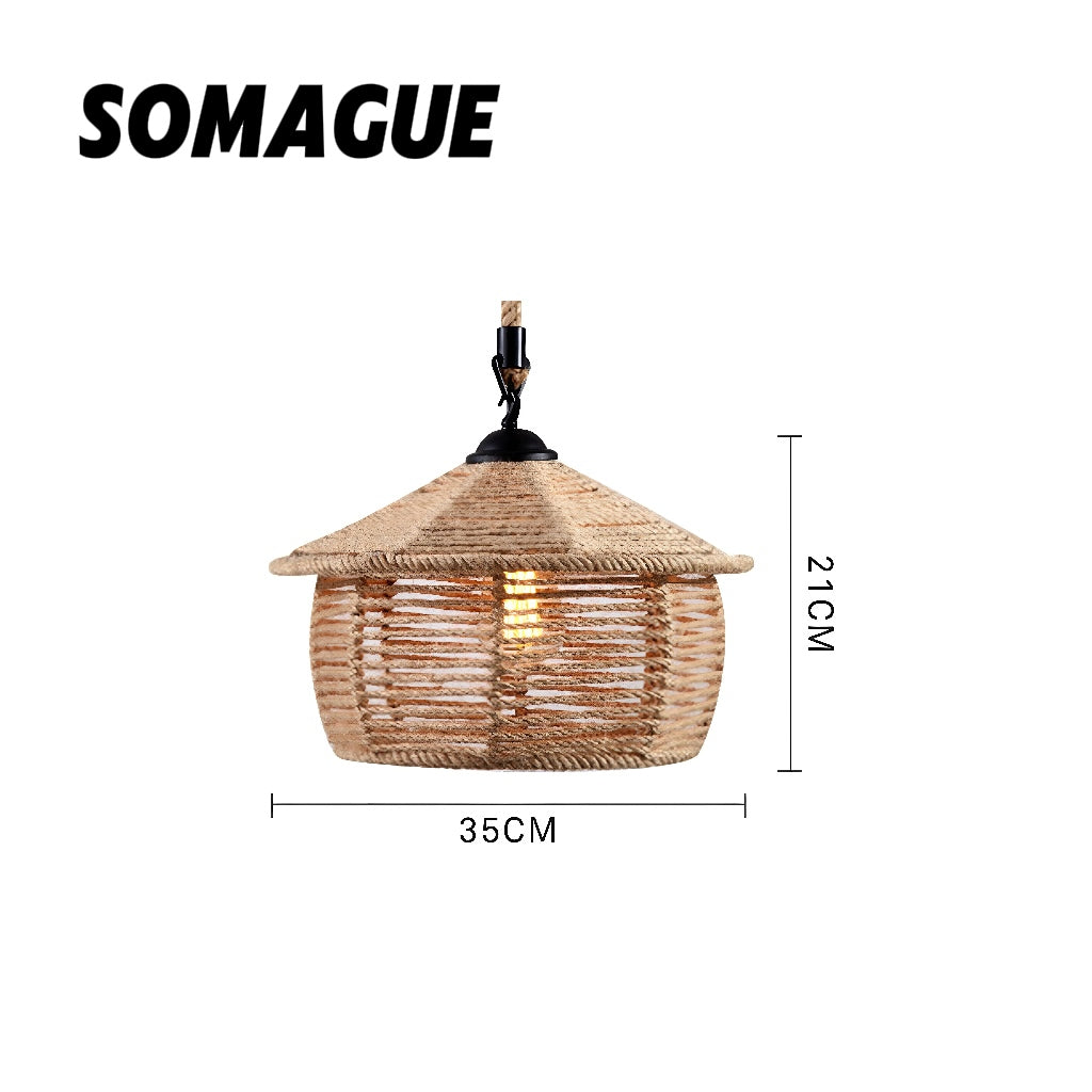 Noncu Pendant Vintage Handmade Twine Bedroom Living Room