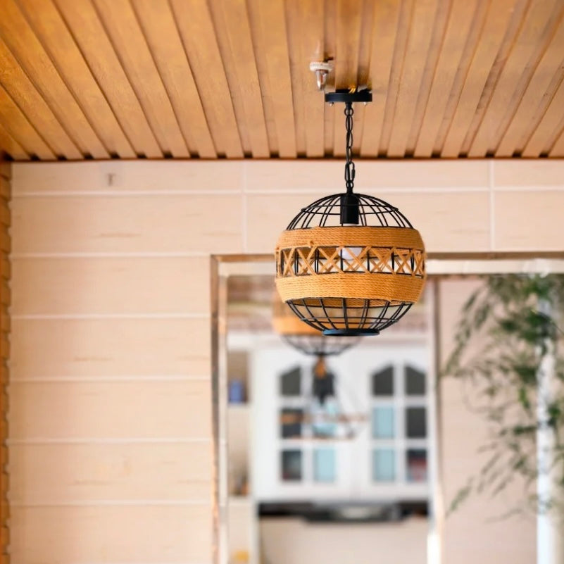 Noncu Pendant Vintage Handmade Twine Bedroom Living Room