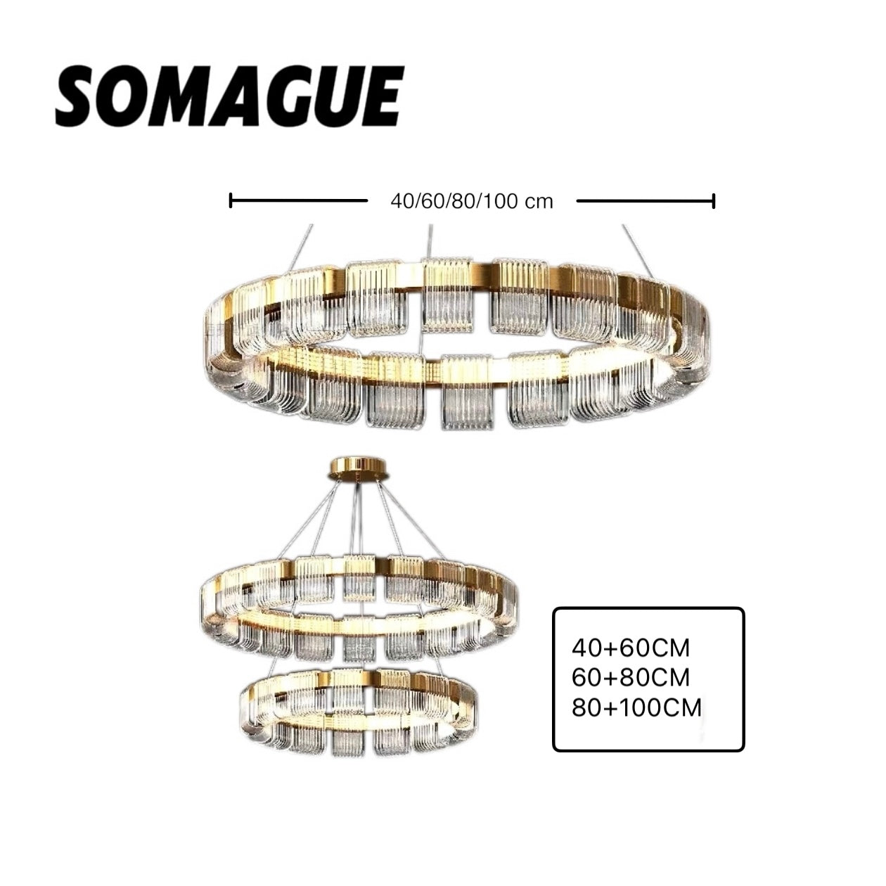 Aura Chandelier Vintage Retro Acrylic Bedroom Living Room